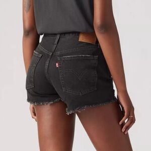Levi's Black Jean Shorts Classic Style 501 W26